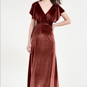 Jenny Yoo Bridesmaid English Rose Ellis Stretch Velvet Dress